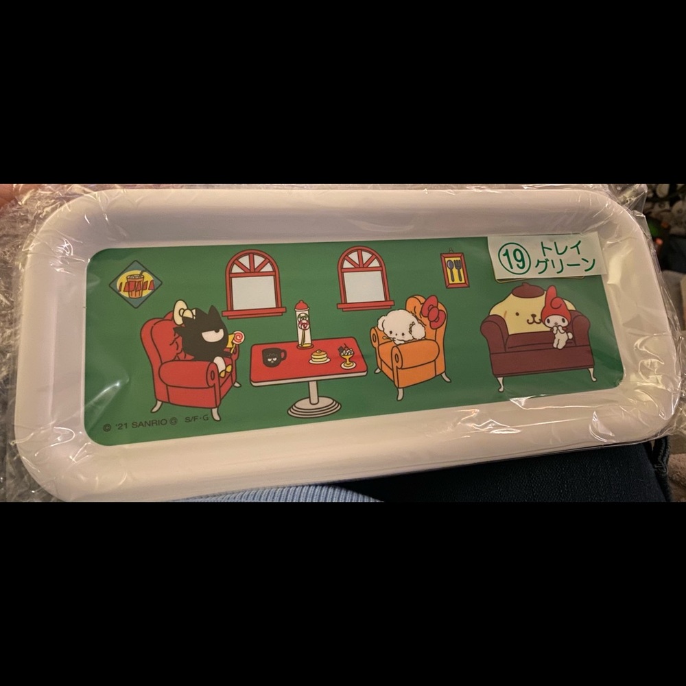 Sanrio Characters melamine long rectangular tray. Only available in Japan- new